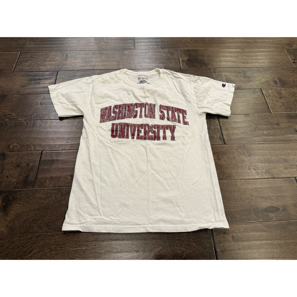 Champion Authentic Mens White Washington State University Cougars T-Shirt Size S - Picture 2 of 7